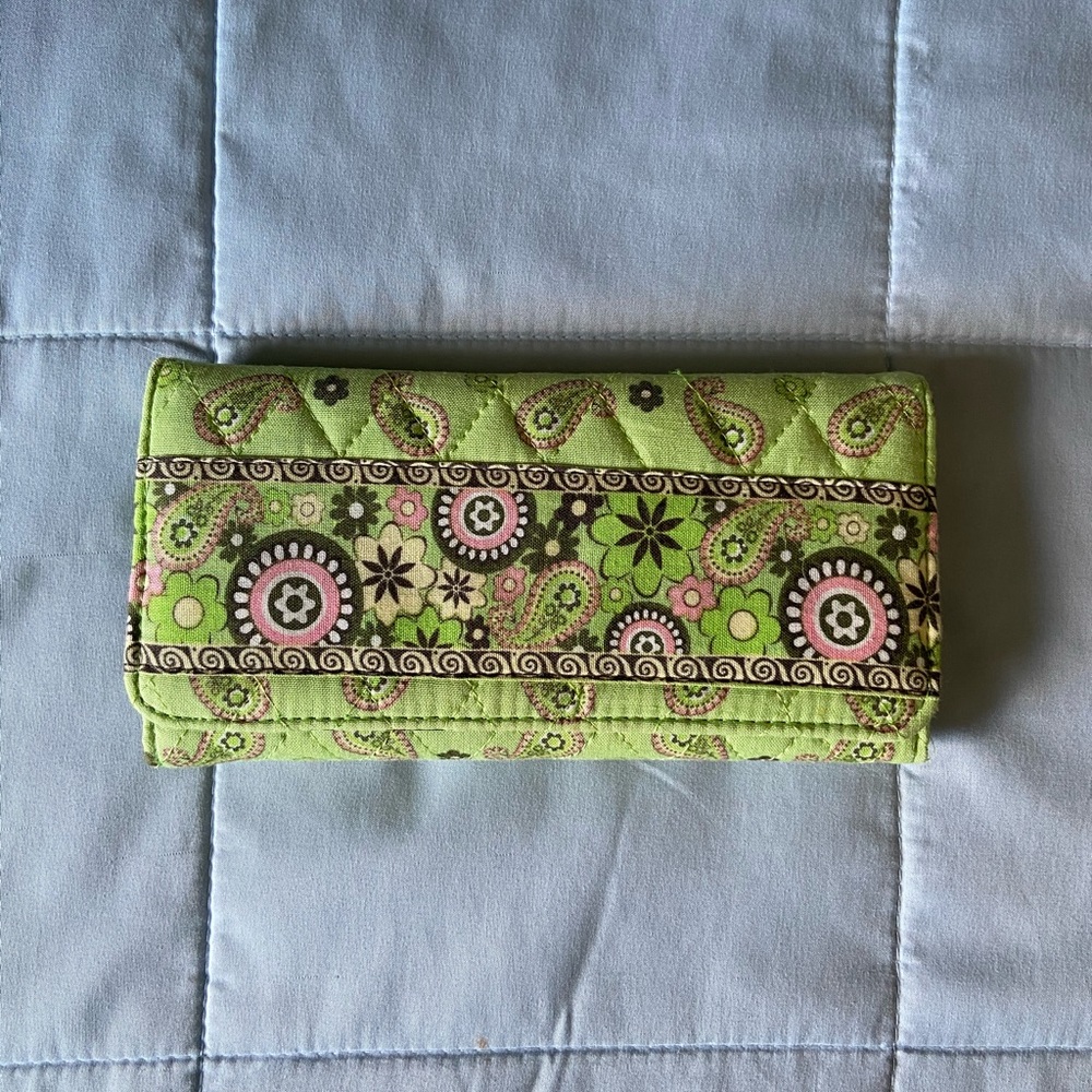 Green Paisley Wallet
